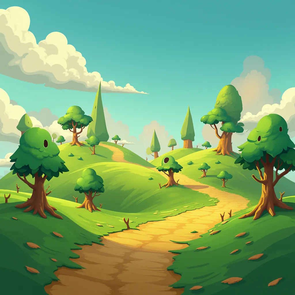Chicken Road concept art landscape with whimsical elements