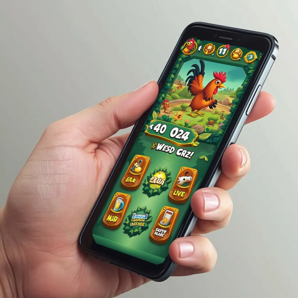 Chicken Road app interface mockup on smartphone
