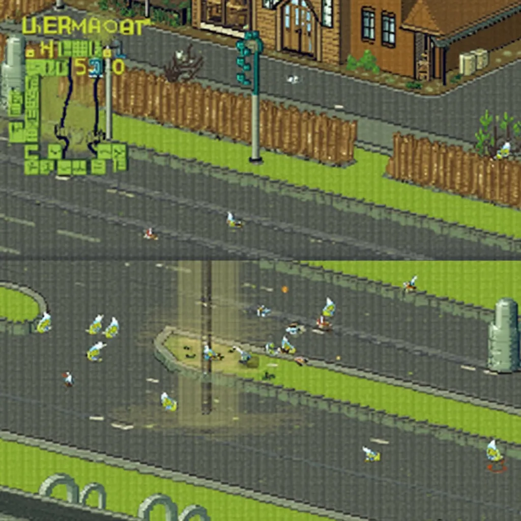 Early prototype screenshot of Chicken Road gameplay